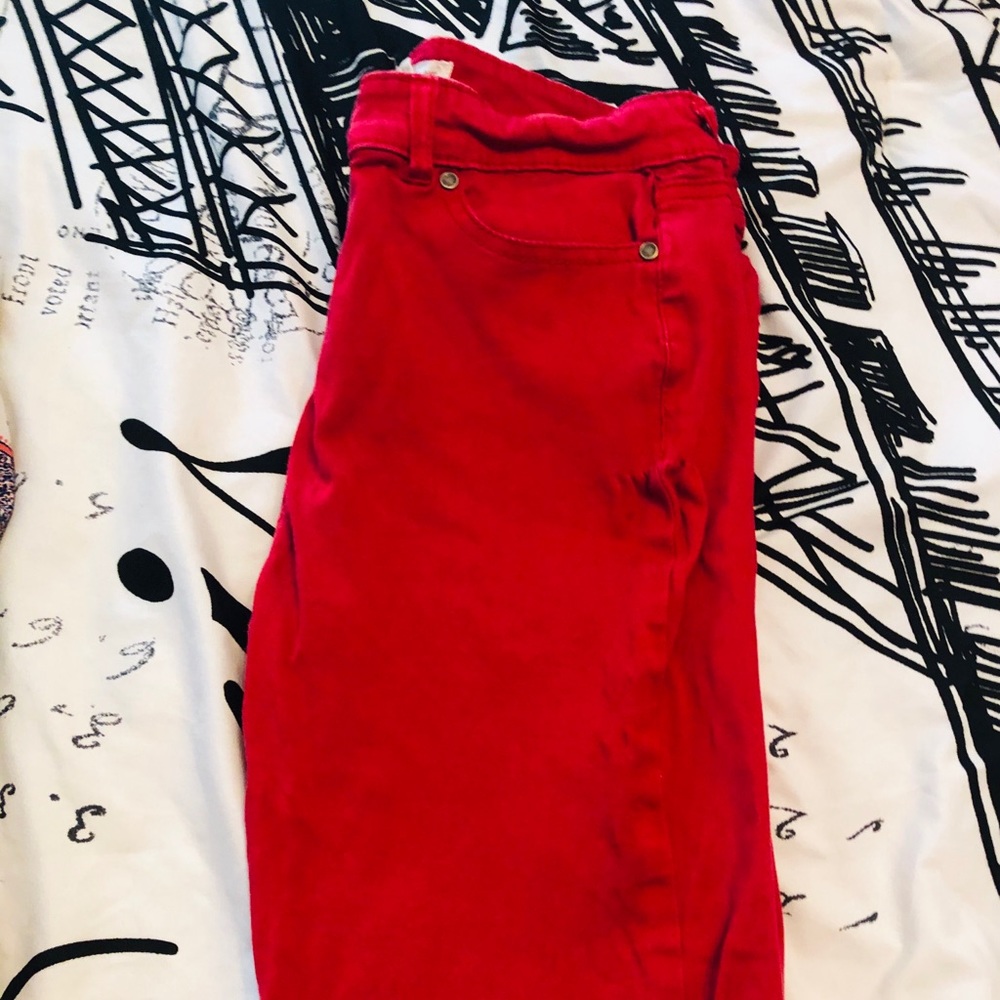 Red jeans